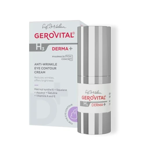 Oferta limitowana: Gerovital H3 Derma+ krem konturowy pod oczy – nawilżająca pielęgnacja z haloksylem i witaminami – dla gładszego wyglądu okolic oczu – 15 ml z 73.96 zł na 73.96 zł (oszczędź 0.00%)