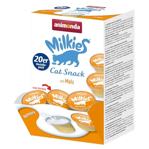 Animonda Milkies Harmony Kattenmelksnacks, smakelijk en licht verteerbaar, kattensnacks in verschillende smaken voor volwassen katten en in duurzame verpakkingsmaten, zonder soja en suiker, harmony 20