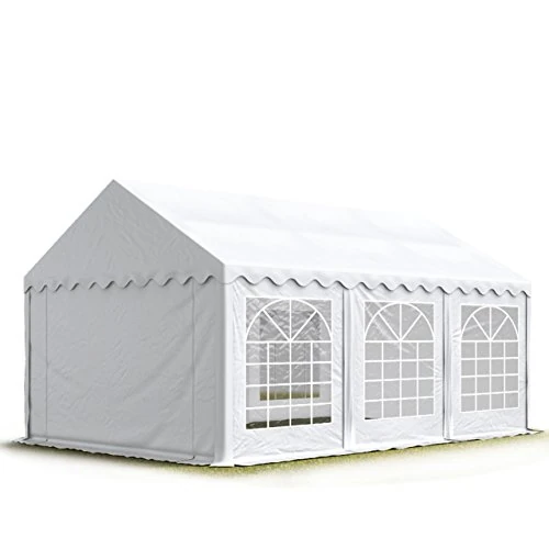 Tijdelijke aanbieding: Partytent feesttent 3x6 m tuinpaviljoen -tent PVC 700 N zeil in wit waterdicht van 1435.00 € naar 374.00 € (73.94% korting)