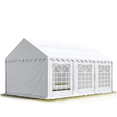 Offerta a tempo: TOOLPORT Tendone per Feste 4x6 m PVC Bianco 100% Impermeabile Gazebo da Giardino Tendone da Esterno Tenda Party - 20% da 615.00 € a 495.00 €