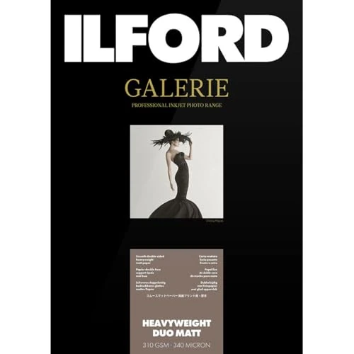 ILFORD Galerie Prestige Heavyweight Duo May fotopapier, dubbelzijdig, 310 g, 50 vellen, A3+