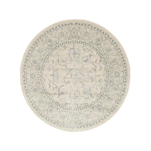 Offre limitee: RugVista Ziegler Manhattan Tapis Ziegler/Kazak Oriental, Ø 300 cm, Rond, Poil Moyen, Nettoyage à Sec, Salon, Salle de séjour, Chambre, Salle à Manger, Beige/Clair Bleu de 456.00 EUR a 456.00 EUR (economie 0%)