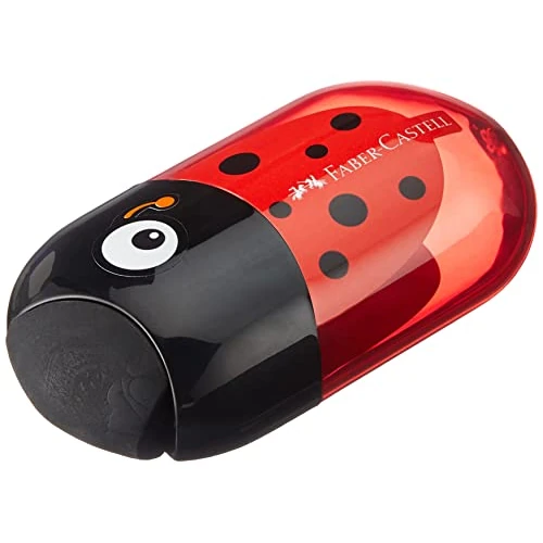 LADYBUG DOUBLE HOLE SHARPENER/ERASER