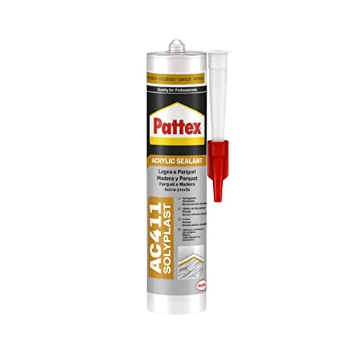 Offerta a tempo: Pattex Sigillante Multiuso Acrilico AC411, Silicone per Legno, Ottimo per Sigillatura di Legno, Parquet, Armadi, Infissi, Zoccolini, Verniciabile, Colore Ciliegio, Cartuccia da 300 ml - 46% da 9.99 € a 5.41 €