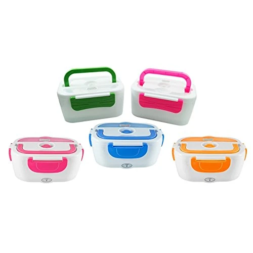Die neuen und farbigem Lunchbox Elektrische 220 V Multifunktions-Heizung Elektrische Lunchbox erhitzt Heater Mahlzeiten für Personal Lebensmittel Fußwärmer für mitnehmen Lunchpaket Bento Heizkissen orange/grün/blau/rot