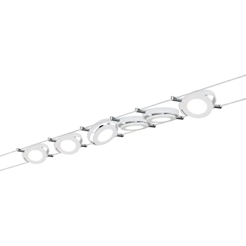 Zeitlich begrenztes Angebot: Paulmann 941.06 Seilsystem, Integriert, silber von 287.99 € auf 129.39 € (55% Rabatt)
