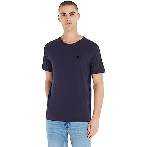 Offerta a tempo: Tommy Hilfiger T-Shirt Maniche Corte Uomo Scollo Rotondo, Blu (Navy Blazer), M - 51% da 39.90 € a 19.60 €