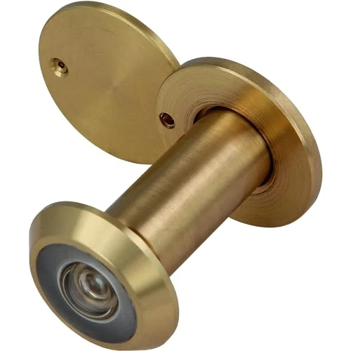 Zeitlich begrenztes Angebot: Amig - Türspion - Super-Winkellinse - für Eingangstüren innen und draußen Weitwinkel Linse - Goldfarbenes Aluminium - Maße: Durchmesser 14 mm - Türstärke 35-60 mm von 9.99 € auf 9.99 € (0.00% Rabatt)