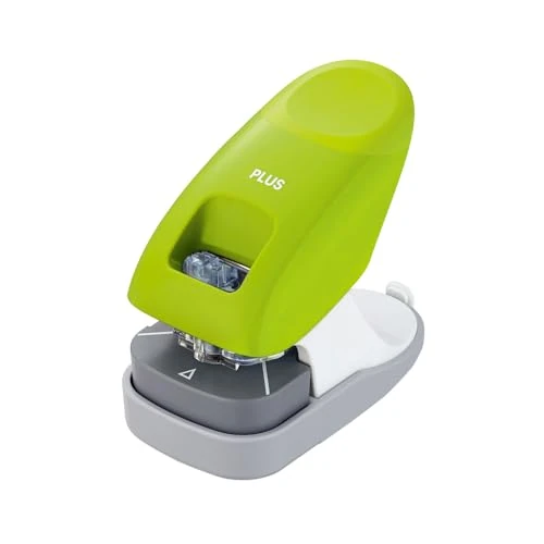 Limitiertes Angebot: PLUS, Klammerloser Hefter Schreibtischmodell, Heftleistung 10 Blatt, mit Anschlagschiene, Heft- und Lochfunktion, Grün von 22.99 EUR auf 16.84 EUR (Spare 27%)