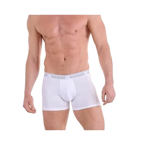 Navigare 573/E Boxer, Bianco, Large (Taglia produttore:5), Pacco da 6, Uomo
