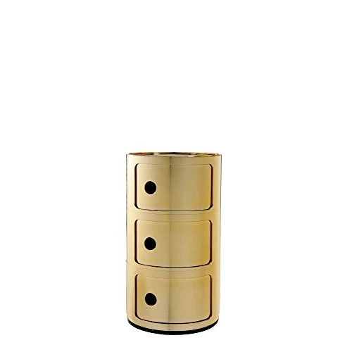 Offerta a tempo: Kartell Componibili Contenitore 3 Elementi, Base Tonda, ABS, Oro, 32 x 32 x 58.5 cm - 20% da 333.00 € a 265.99 €