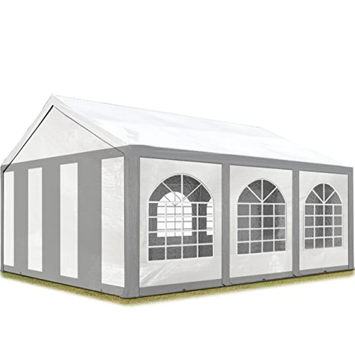 Offerta a tempo: TOOLPORT Tendone per Feste 4x6 m Gazebo Party per sagre, mercati ca. PE 450 N Bianco-Grigio - 0.00% da 395.00 € a 395.00 €