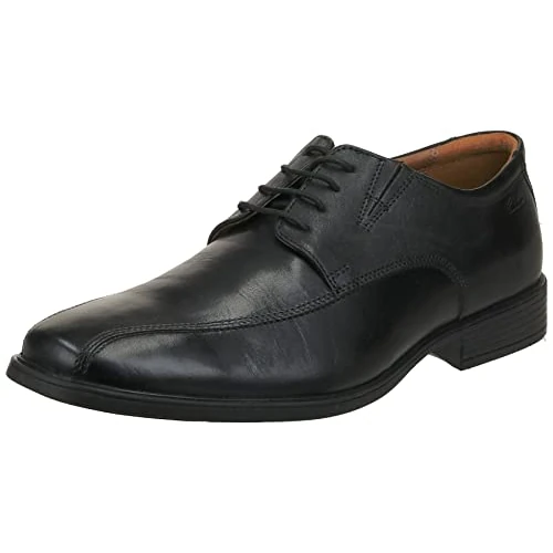 Offerta a tempo: Clarks Men's Tilden Walk Oxford, Pelle Nera, US 10 W - 38% da 89.95 € a 55.98 €