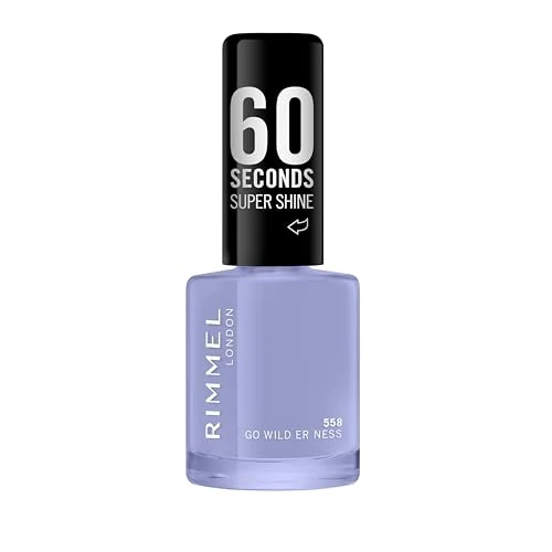 Offerta a tempo: Rimmel London 60 Seconds Super Shine Smalto, Smalto asciugatura rapida, Colore vibrante, A lunga tenuta, 8 ml, 558 - Go Wild Ern Ness - 65% da 6.00 € a 2.10 €