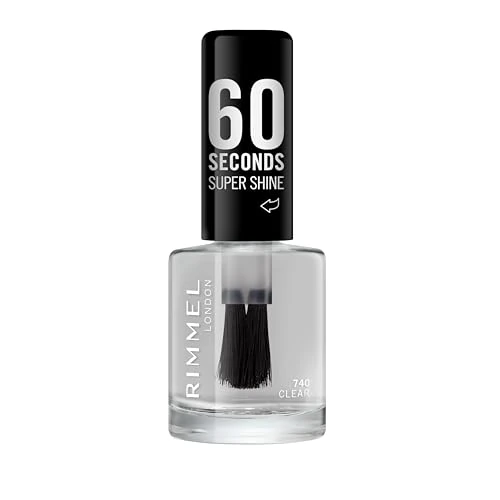 Rimmel - Vernis à Ongles 60 Seconds Super Shine - Ultra Brillance et Longue Tenue - Séchage Rapide - 740 Clear - 8ml
