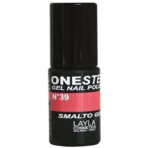 Offerta a tempo: LAYLA ONE STEP Smalto Semipermanente in Gel 3-in-1 Veloce e Facile Applicazione Durata 3 Settimane Alta Pigmentazione Senza Strato di Dispersione 5ML Layla Cosmetics N.39 MADEMOISELLE (Rosa) - 42% da 5.15 € a 2.99 €