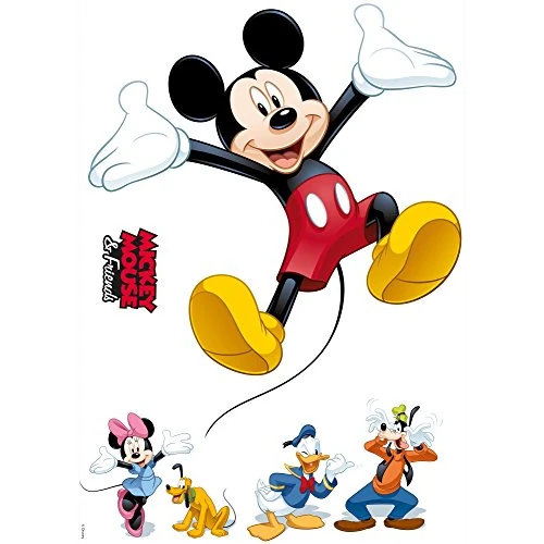Komar Disney 14017h - Adhesivo decorativo para pared, diseño de Mickey y Minnie Mouse, 50 x 70 cm