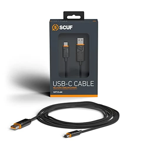 Offre limitee: SCUF USB-C Câble Tressé – Connexion et Rechargement USB Type-C de 3,6 Mètres/12 Pieds pour Manettes Xbox, Manettes PS5 et Smartphones - Noir de 24.99 EUR a 24.99 EUR (economie 0%)