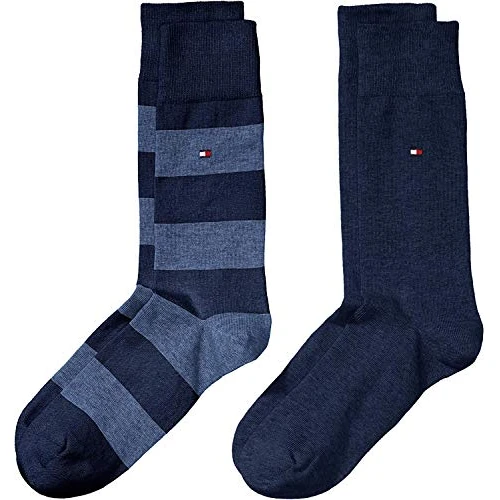 Tommy Hilfiger Herren Socken TH MEN RUGBY, 2er Pack, Gr. 43/46, Blau (jeans 356)