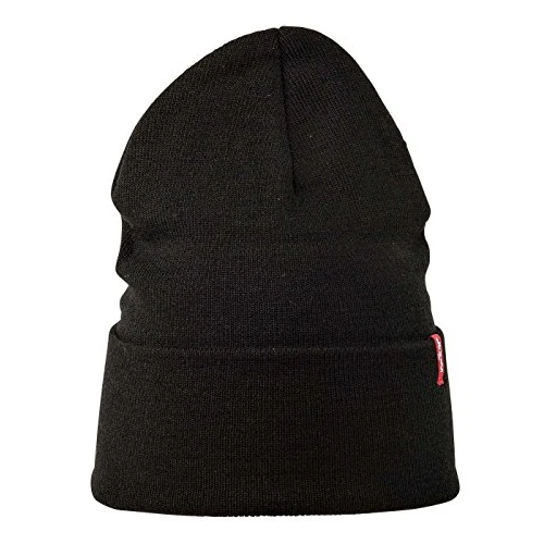 Levi's Unisex New Slouchy Beanie W Red Tab Detail Beanie, Black, One size