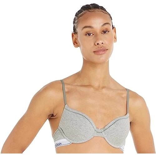 Offerta a tempo: Calvin Klein Modern T Shirt Bra 0000F3784E, Reggiseni sagomati Donna, Grigio (Grey Heather), 32C - 47% da 44.90 € a 23.99 €