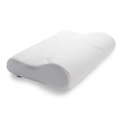TEMPUR Original Almohada cervical viscoelástica, almohada ergonómica para dormir boca arriba y de lado, Sensación inicial firme, S (50 x 31 x 8/5 cm)