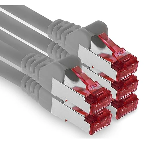 Offerta a tempo: 1aTTack.de 3.0m CAT6 Cavo di rete LAN RJ45 1000 Mbit, 5 pezzi - grigio | S-FTP, cavo patch Ethernet, cavo LAN, per router, switch, modem, DSL, Internet, Wi-Fi e patch panel - 0.00% da 15.14 € a 15.14 €