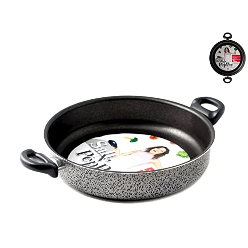 Limited offer: Home Salt Peper Saucepan with 2 Handles, Non-Stick Coating, 20 cm, Aluminium, Black/Grey from 44.00 EUR to 44.00 EUR (save 0%)
