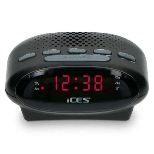 Limited-time offer: iCes ICR-210 watch radio - alarm clock with 2 alarm times - PLL FM - snooze function - sleep timer - power reserve - black, small, AC 230V-50Hz 3W max from 24.49 £ to 24.49 £ (save 0.00%)