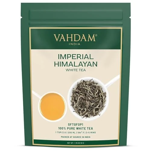 Offerta a tempo: VAHDAM, Tè bianco imperiale dell’Himalaya in foglie – Il tè più sano al mondo — 15% da 9,99 € a 8,49 €