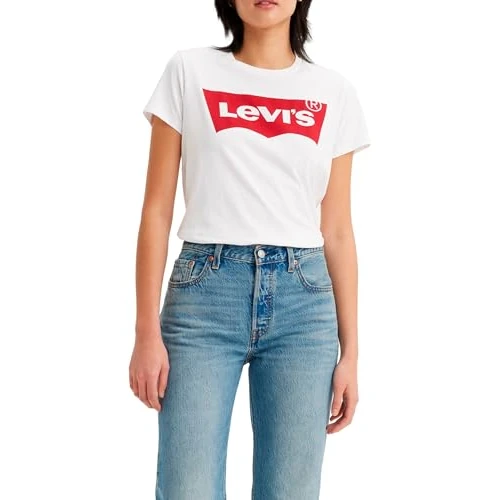 Oferta limitada: Levi's The Perfect Tee , Large Batwing Logo, Camiseta, Mujer, Batwing White, S de 27.47 EUR a 27.47 EUR (ahorro 0%)