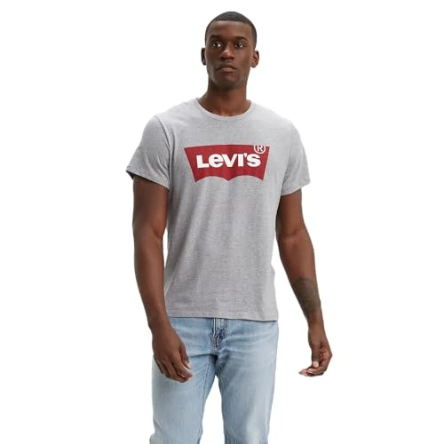 Levi's Graphic Set-in Neck T-Shirt, Grey, M Hombre