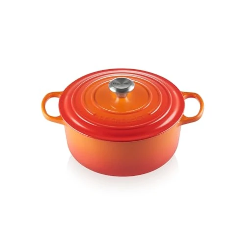 Limited offer: Le Creuset Signature Enamelled Cast Iron Round Casserole Dish With Lid, 26 cm, 5.3 Litre, Volcanic, 21177260902430 from 355.00 EUR to 284.00 EUR (save 20%)