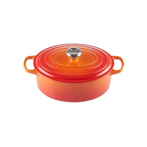 Offerta a tempo: Le Creuset Cocotte ovale Evolution in ghisa vetrificata, diameter 29 cm, Arancione, 21178290902430 - 35% da 409.00 € a 265.96 €