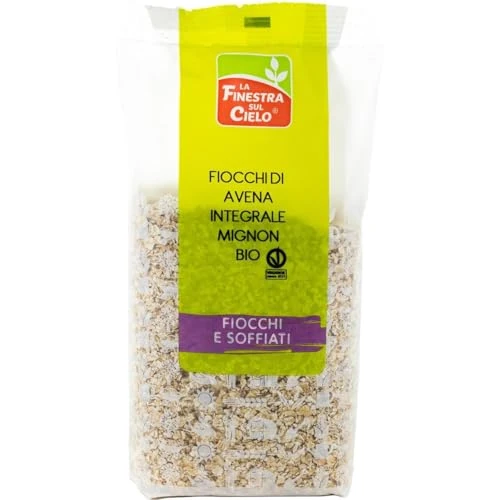 Offerta a tempo: La Finestra Sul Cielo Fiocchi di Avena Integrale Mignon Bio, 500g - 36% da 3.35 € a 2.16 €