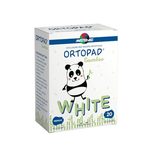 Offerta a tempo: MASTER AID Ortopad White Medium - Cerotti Oculari per Bambini - Cerotto Occlusore Occhio Bambini per il Trattamento di Occhio Pigro e Strabismo - 1 Confezione da 20 Pezzi - 7,6 x 5,4 cm - 5% da 9.72 € a 9.26 €