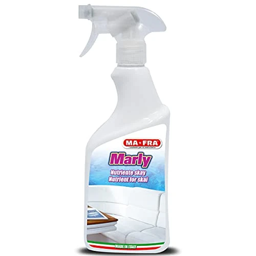 Offerta a tempo: Ma-Fra Marly, Trattamento Ravvivante Nutriente Protettivo per Cuscineria in Skay Barche, Sgrassatore Pulitore Professionale, Impermeabilizza, Protegge e Dona Nuova Elasticità ai Tessuti Formato 500ml - 41% da 15.00 € a 8.85 €