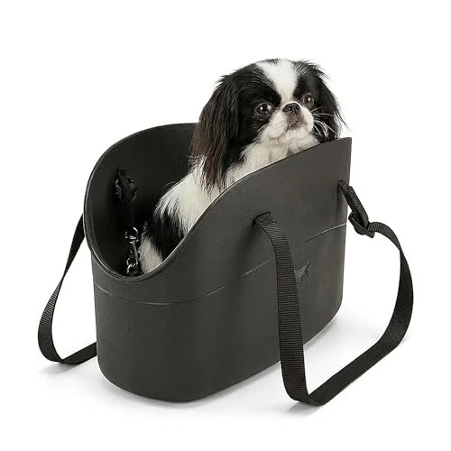 Zeitlich begrenztes Angebot: Ferplast Hundetasche bis 5 kg wasserdichte und Abwaschbare Transportbox Katze aus gummiertem Kunststoff, Verstellbare Griffe, Sicherheitsgurt, 35 x 14 x 22 cm. Schwarz. von 46.90 € auf 39.86 € (15% Rabatt)