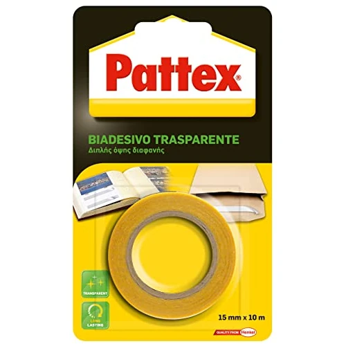 Offerta a tempo: Pattex nastro biadesivo trasparente dimensioni mm 15 x 10 mt - 45% da 5.90 € a 3.22 €