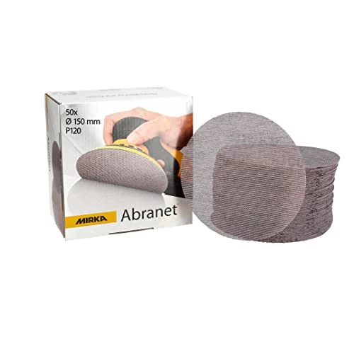 Offerta a tempo: Mirka 5424105012 Abrasivo Grip P120, 150 mm, Set di 50 - 41% da 56.89 € a 33.58 €