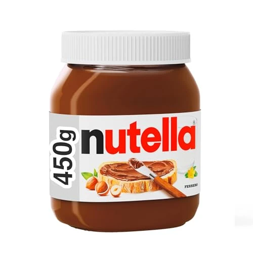 Offerta a tempo: Nutella - Crema Spalmabile alle Nocciole e Cacao, Senza Glutine, Conservanti e Grassi Idrogenati, Ottimale a Colazione, Vasetto da 450 gr - 20% da 4.99 € a 3.99 €
