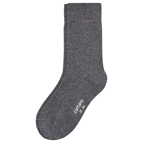 Camano Kinder 3er Pack Socken mit verstärkter Ferse und Spitze Jungen & Mädchen Strümpfe, Gr. 36 (Herstellergröße: 35/38), Grau (anthracite 8)
