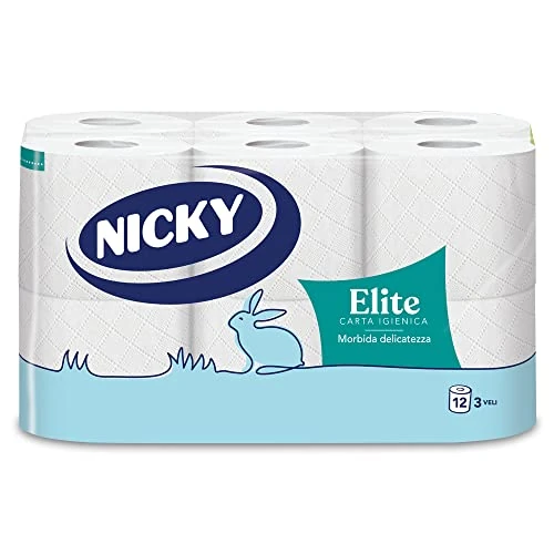 Beperkte aanbieding: Nicky Elite 3-laags toiletpapier, 12 rollen van 11.37 EUR naar 11.37 EUR (besparing 0%)