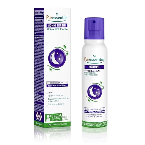 Offerta a tempo: Puressentiel Spray per l’Aria Sonni Sereni ai 12 Oli Essenziali puri 200 ml - 47% da 24.90 € a 13.12 €