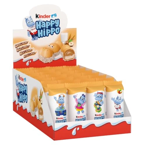 Offerta a tempo: Kinder Happy Hippo, Wafer al Latte e Nocciola, 28 Pezzi - 55% da 27.72 € a 12.42 €