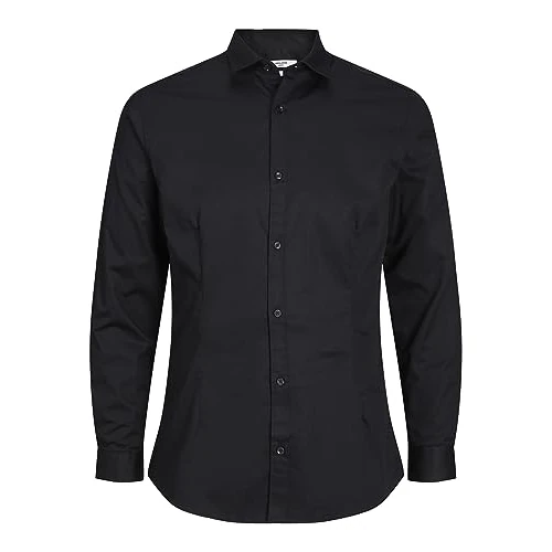 Offerta a tempo: Jack & Jones Jjprparma Shirt L/S Noos Camicia, Nero, S Uomo - 44% da 49.99 € a 27.99 €