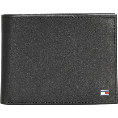 Offerta a tempo: Tommy Hilfiger Uomo Portafoglio Eton con Scomparto Monete, Nero (Black) — 61% da 74,90 € a 28,97 €