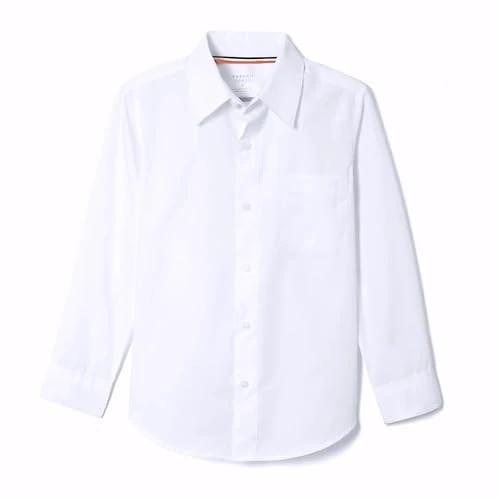 French Toast Chemise Classique à Manches Longues en Popeline pour garçon, Blanc, 7