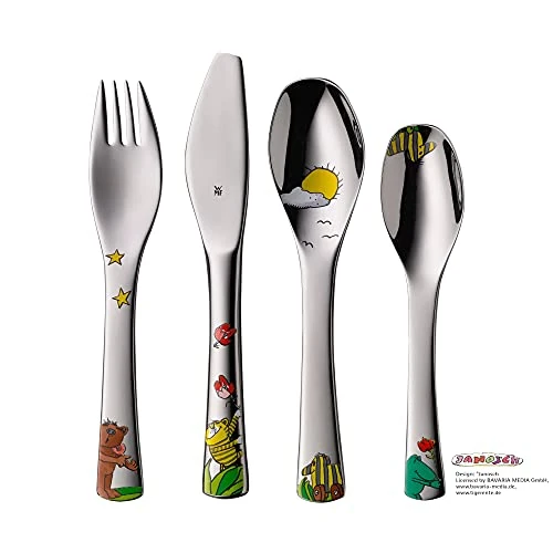 Offerta a tempo: WMF Set posate bimbo Janosh, 4 pezzi, posate colorate, posate acciaio inox 18/10 - 22% da 25.19 € a 19.60 €