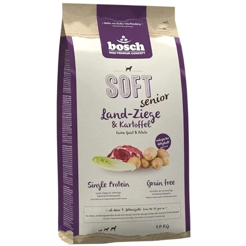 Offerta a tempo: bosch HPC SOFT Senior Capra & Patata | Cibo per cani semi-umido per anziani | Cani nutrizionalmente sensibili di tutte le razze | Proteina unica | Senza cereali | 1 x 12500 g - 14% da 77.49 € a 66.27 €